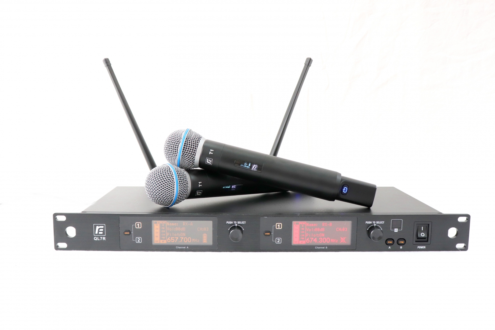 RFIntell QL7R/T1-A 651,800-683,400 МГц 2-канальная радиосистема с 2-мя ручными микрофонами в Волгограде
