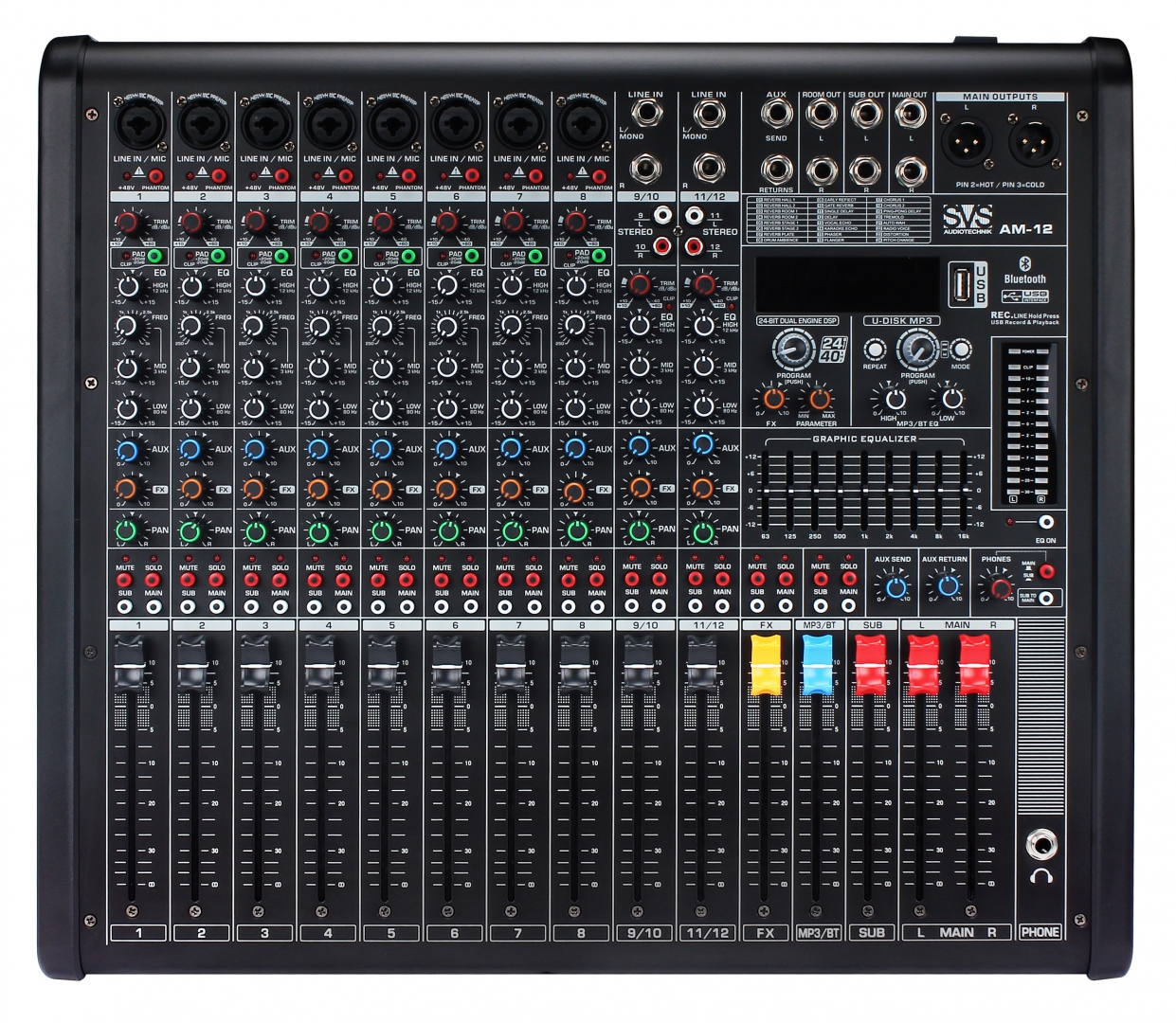 SVS Audiotechnik mixers AM-12 Микшерный пульт аналоговый, 12-канальный в Волгограде