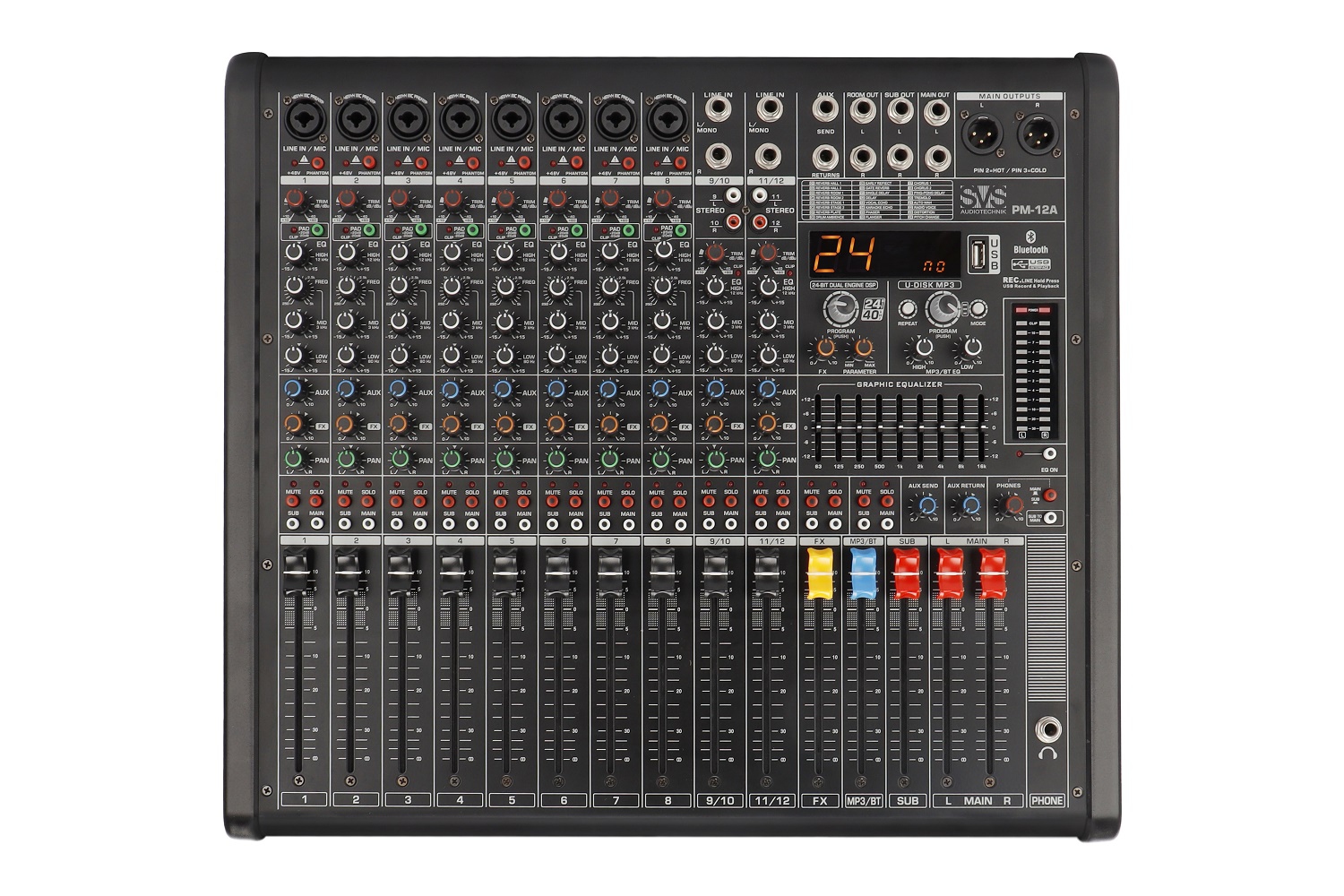 SVS Audiotechnik mixers PM-12A Активный аналоговый микшерный пульт, 12-канальный в Волгограде